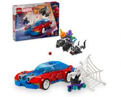 LEGO SUPER HEROES MARVEL - LA VOITURE DE COURSE DE SPIDER-MAN ET LE BOUFFON VERT VENOMISÉ #76279